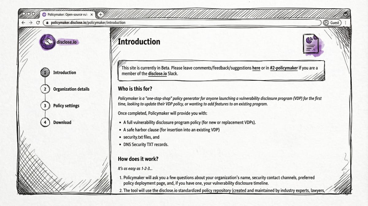 Introducing the disclose.io Policymaker!